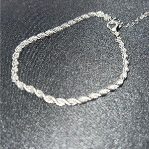 Sterling Silver Twisted Rope Bracelet - Silver Women’s Jewelry